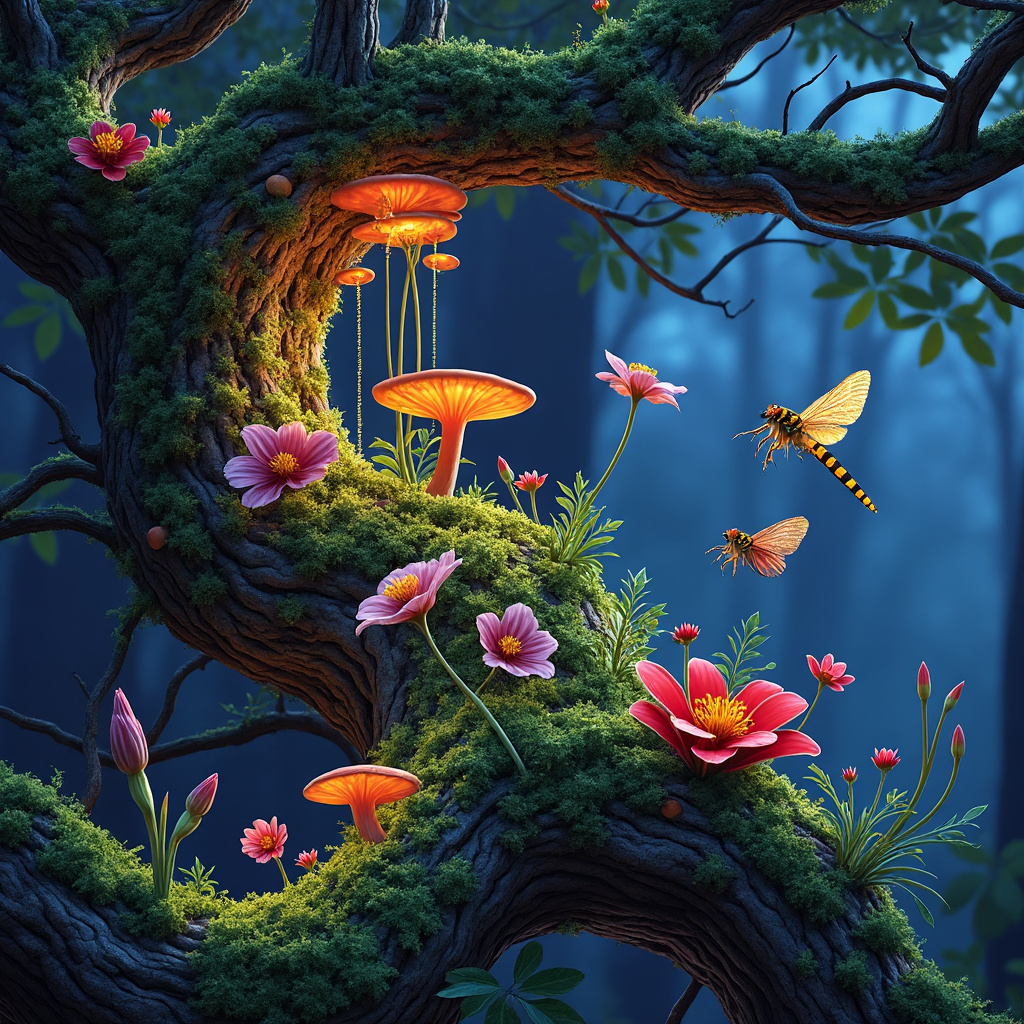 Flora y fauna mágica del mundo arbóreo